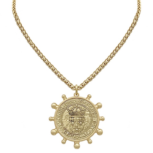 Shield Coin Necklace Set - Picture 1 of 4